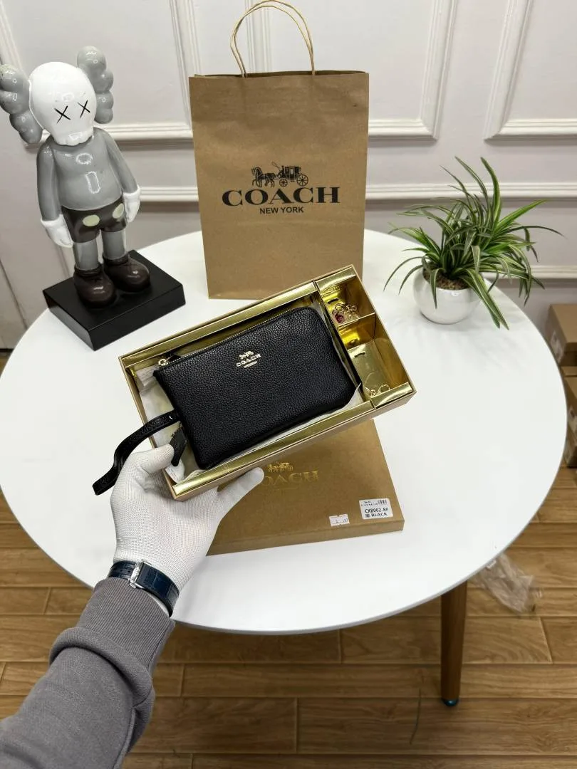 Coacchh dual zipper wristlet combo with charms ogbox carrybag ea192