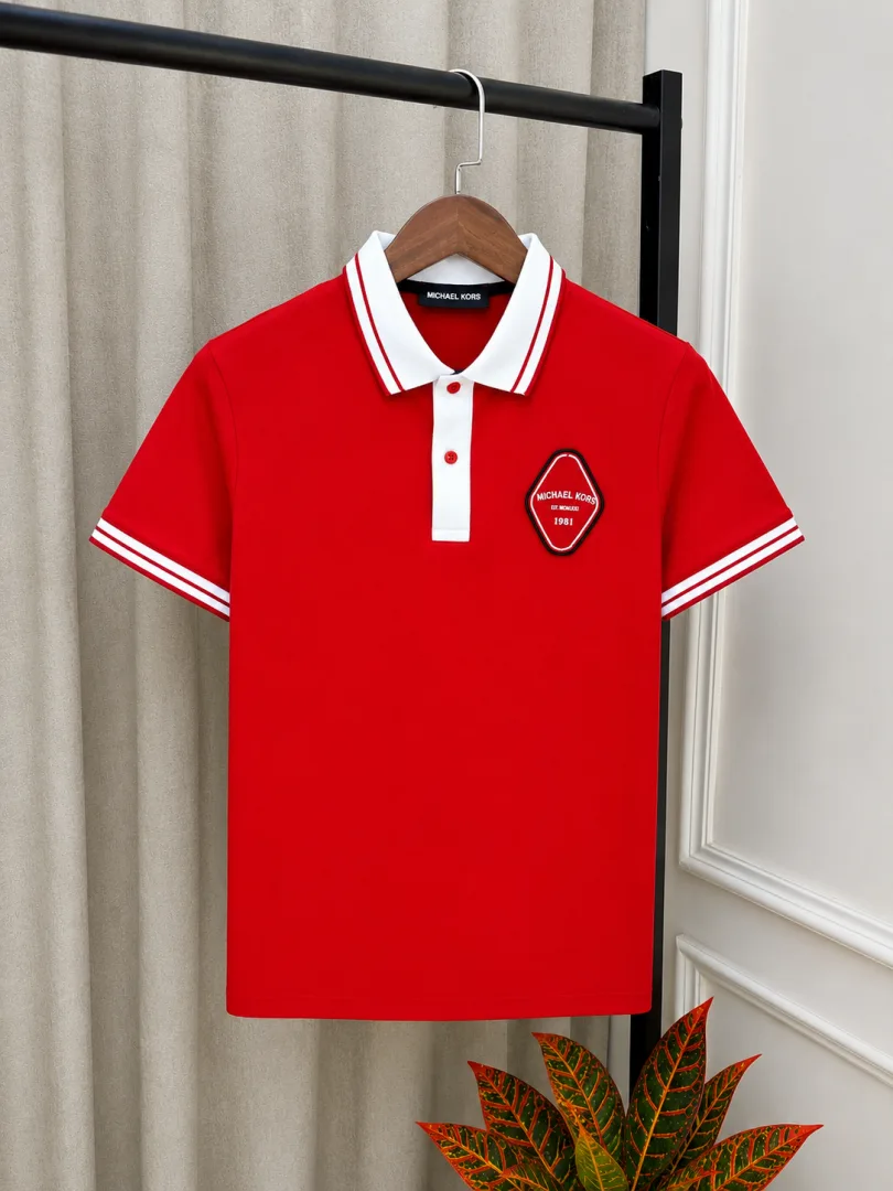 Michaell Kors Red Imported Store Article Premium Polo T-Shirt(1336)