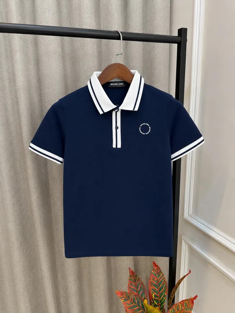 Michaell Kors Navy Imported Store Article Premium Polo T-Shirt(1331)