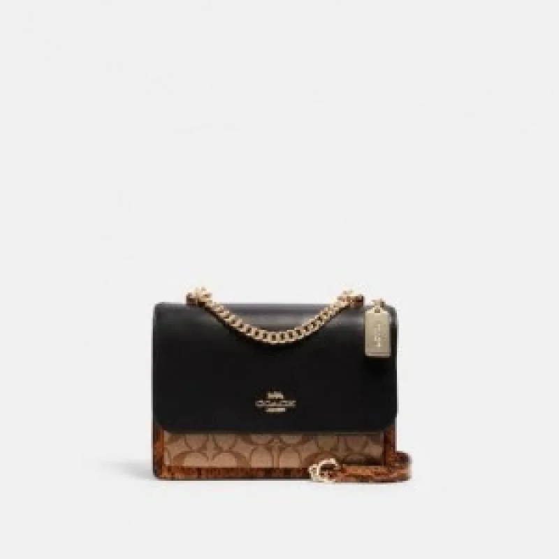 Coatch Klare Crossbody In Blocked Signature Canvas With box 319