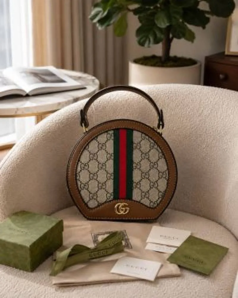 Guchi ophidia gg round slingbag with og box 6576