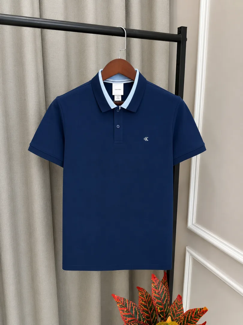 Calvin Kleiin Navy Premium Imported Quality Polo T-Shirt(1311)
