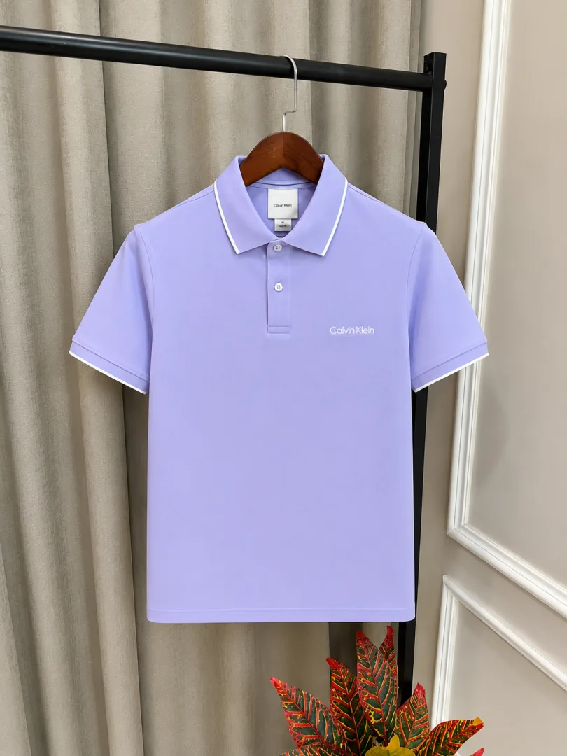 Calvin Kleiin Lavender Premium Imported Quality Polo T-Shirt(1310)