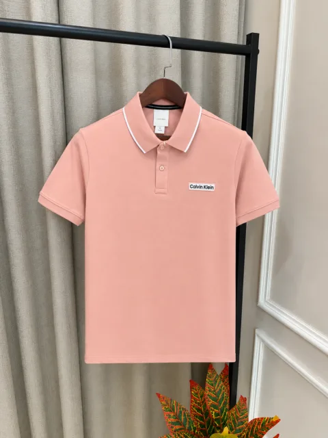Calvin Kleiin Peach Premium Imported Quality Polo T-Shirt(1309)