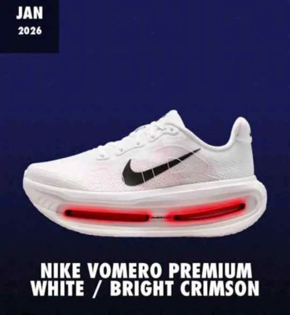 Nikkee Vomero Premium White Bright Crimson