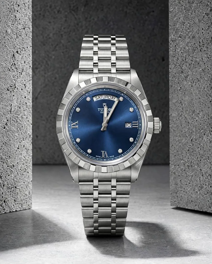 Tudor Royal Automatic silver blue dimond
