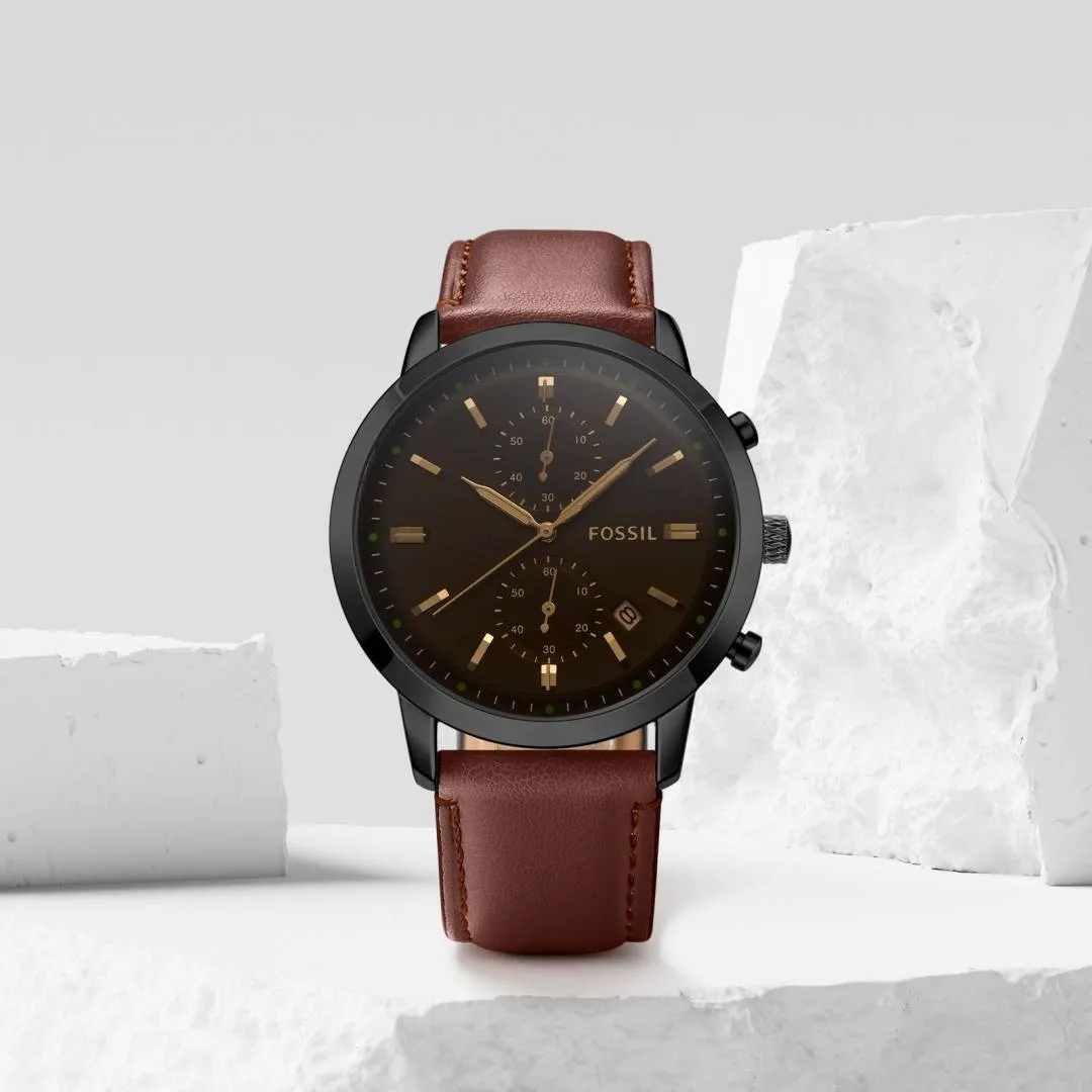 Fossii_l Townsman Chronograph DarkBrown-Black-Brown