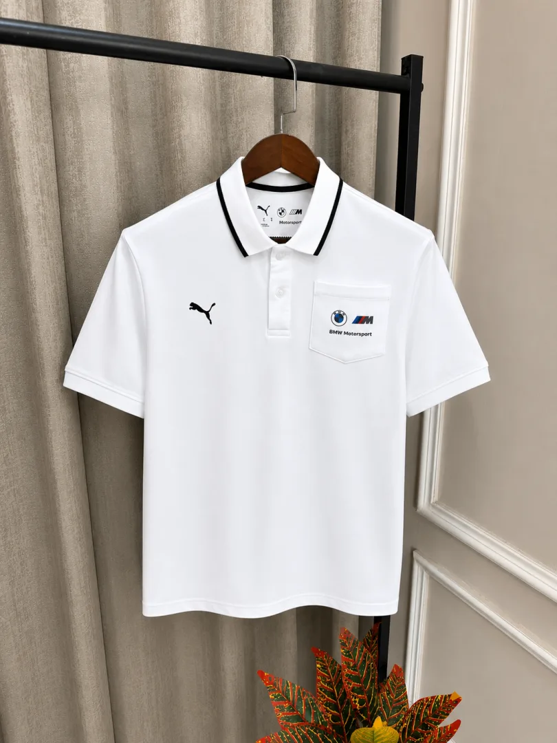 Pum X BMW Motorsport White Store Article Premium Polo T-Shirt(1283)