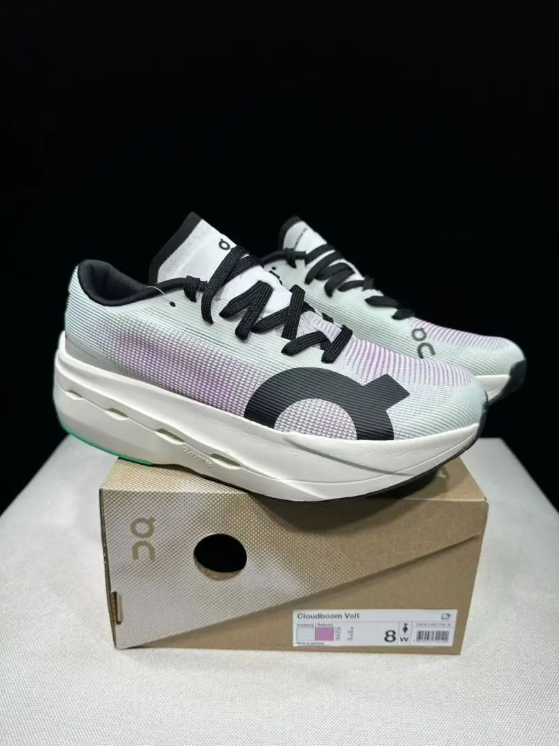 On CloudBoom Volt White Purple Running
