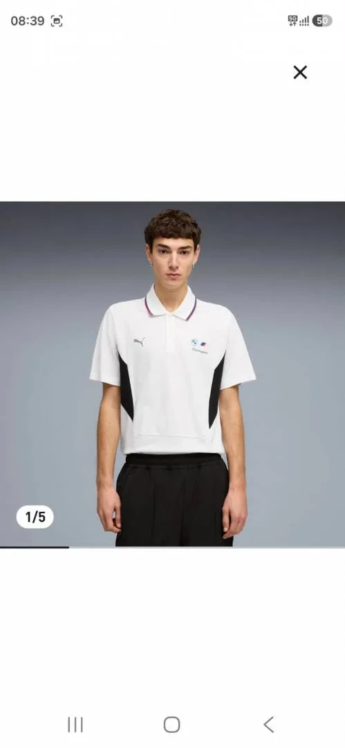 Pum X BMW Motorsport White Store Article Premium Polo T-Shirt(1275)