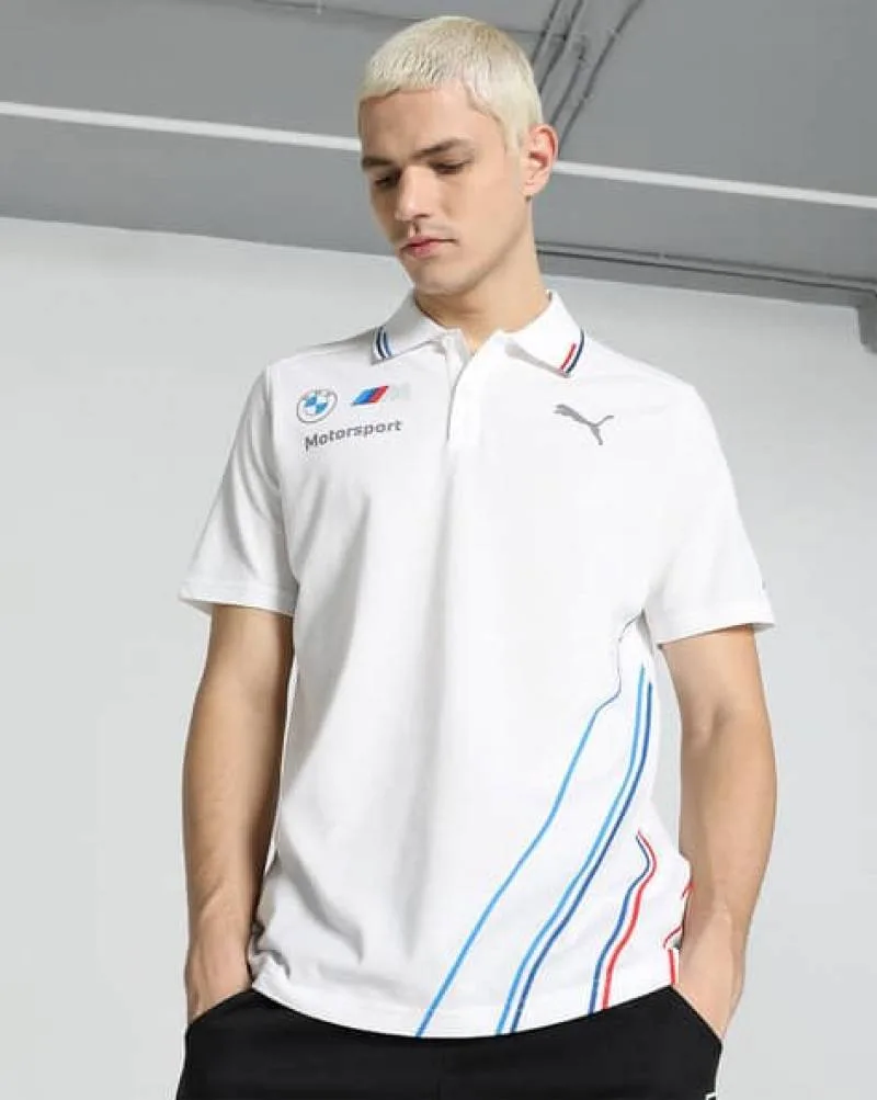Pum X BMW Motorsport White Store Article Premium Polo T-Shirt(1273)