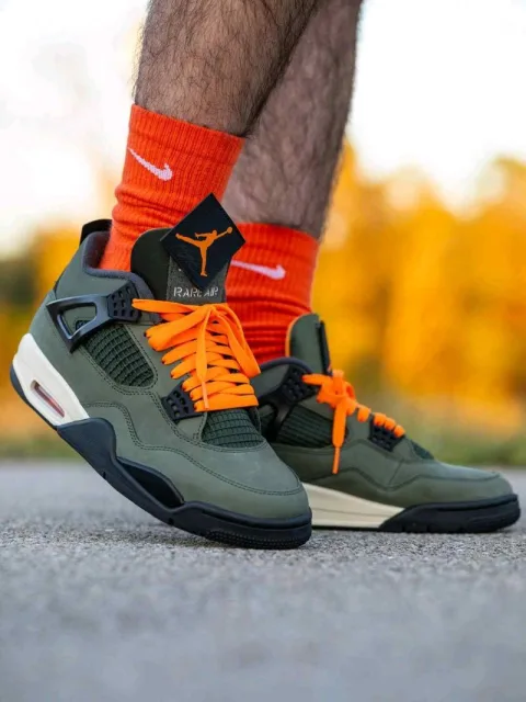 Nikkee Air Jordan Retro4 x undefeatedDeep Green 2423