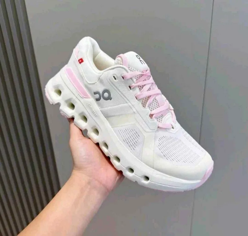On Running Cloud Runner Shoes White Pink Sporty Elegant 1227