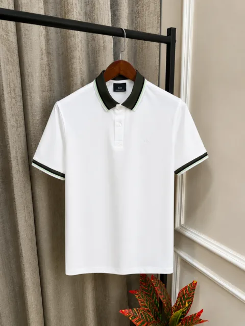 Arma Exchange White Signature Embroidery Chest Logo Extra Premium Polo T-Shirt(1162)