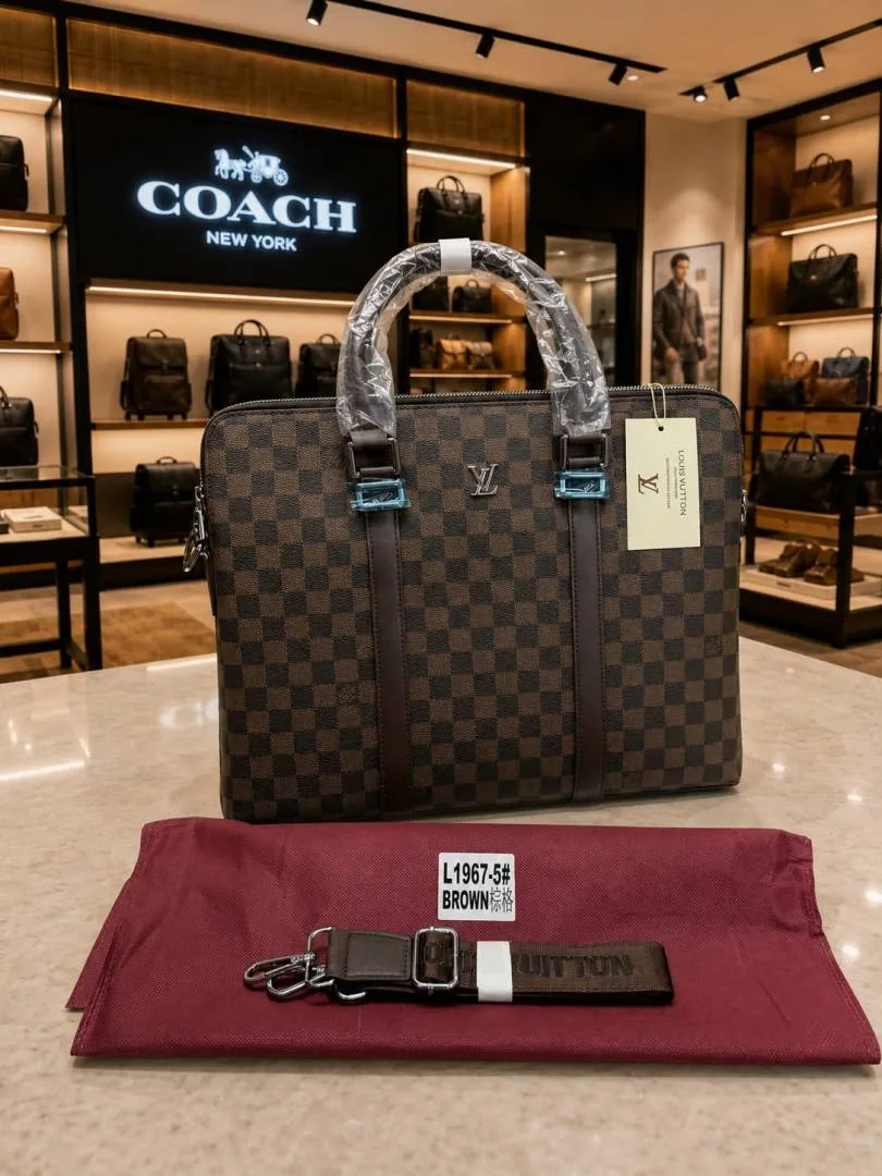 Loius vutton lv premium laptop Bag With Long Strap & Dustbag Etc Model 644