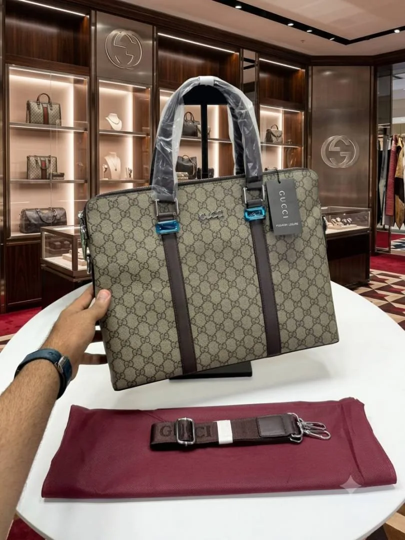 Guccci premium laptop Bag With Long Strap & Dustbag Etc Model 638
