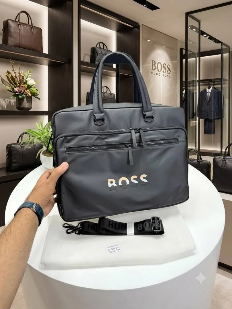 Hugo bos Premium Laptop Bag With Long Strap Dustbag Etc Model 628