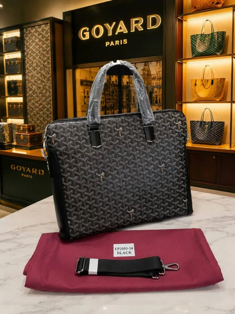 Goyerd Paris Premium Quality Laptop Bag With Long Strap Dustbag Etc model 624