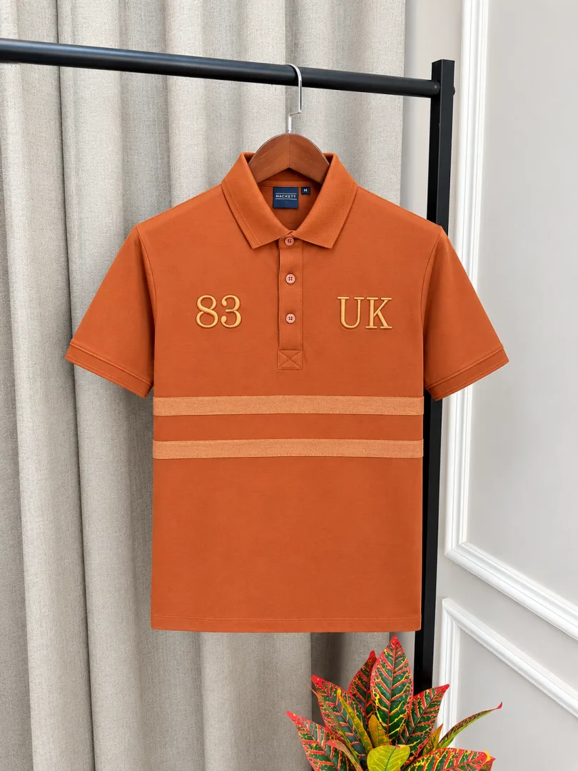 Hacket Orange Premium Imported Classic Polo T-Shirt(1594)