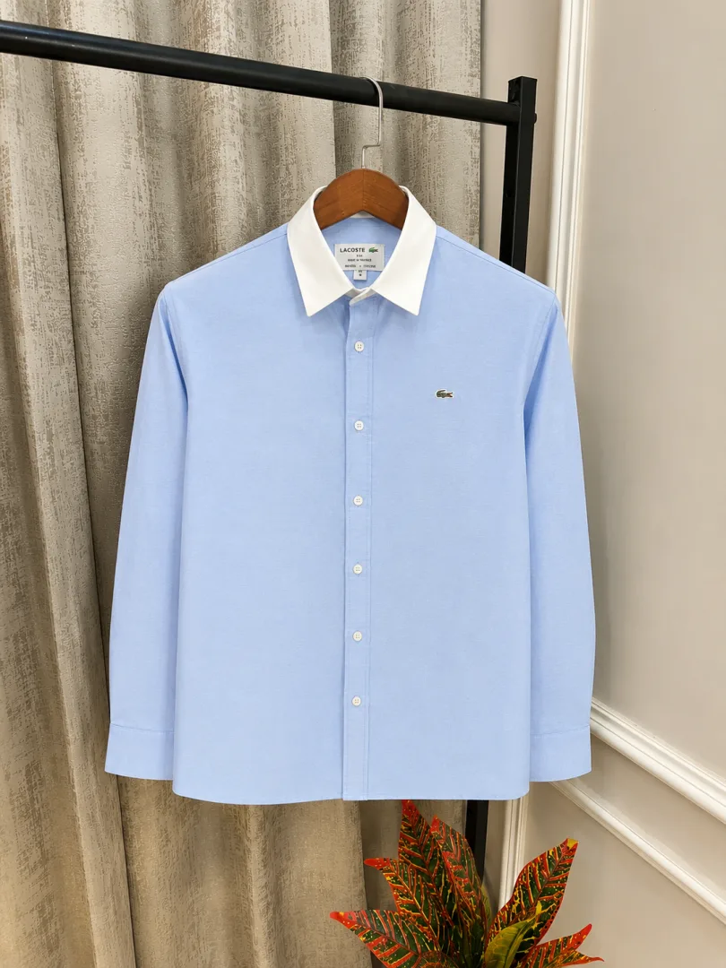 Lacost Sky Embroidery Logo Work Premium Collar Shirt(1154)