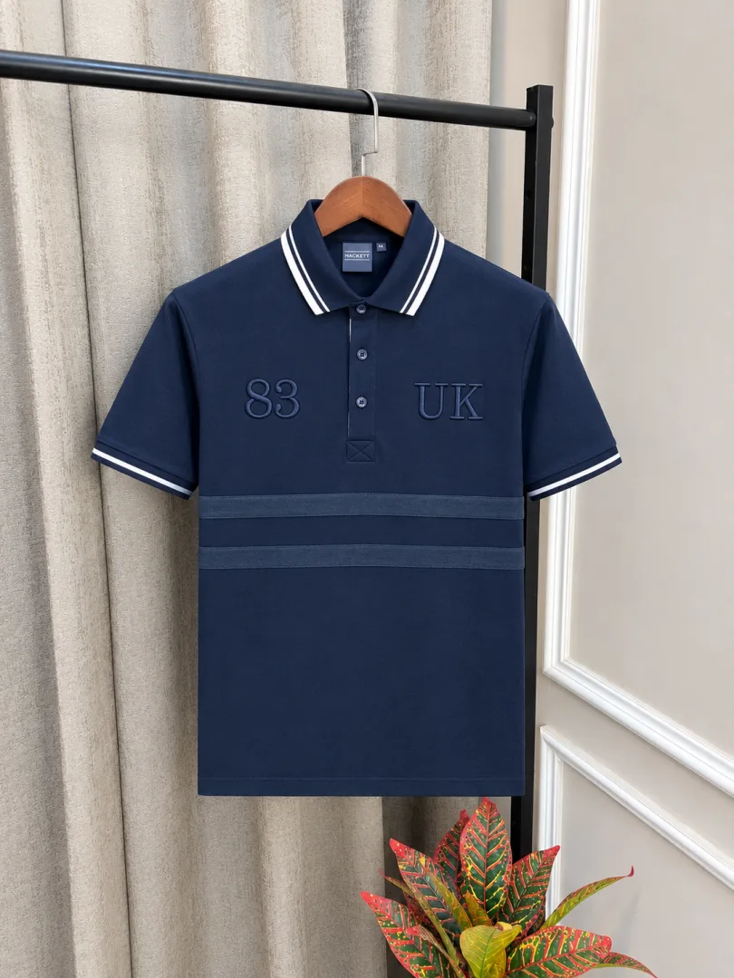 Hacket Navy Blue Premium Imported Classic Polo T-Shirt(1593)