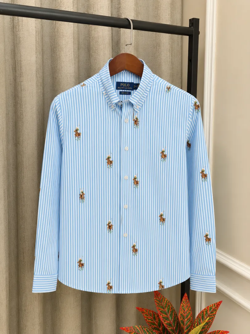 Ralf Lauren Sky Premium Teddy Bear Printed Design Shirt(1138)
