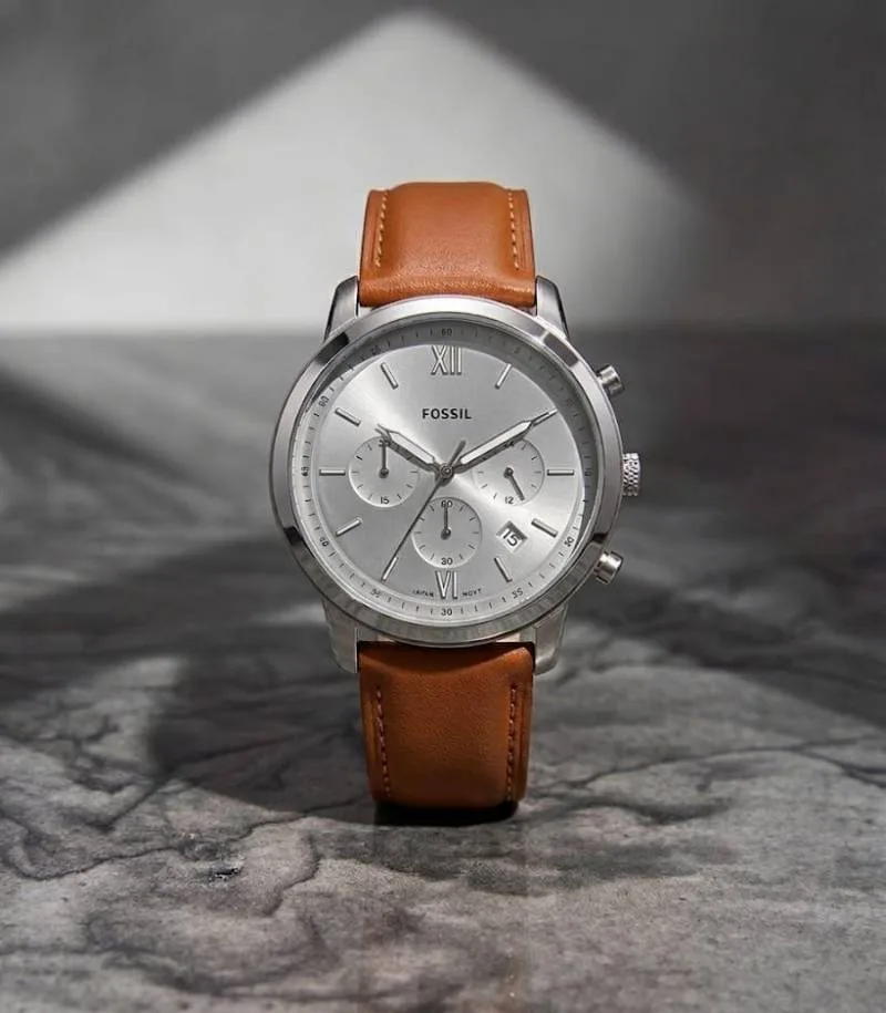 Fossii_l Neutro Chronograph LightBrown White
