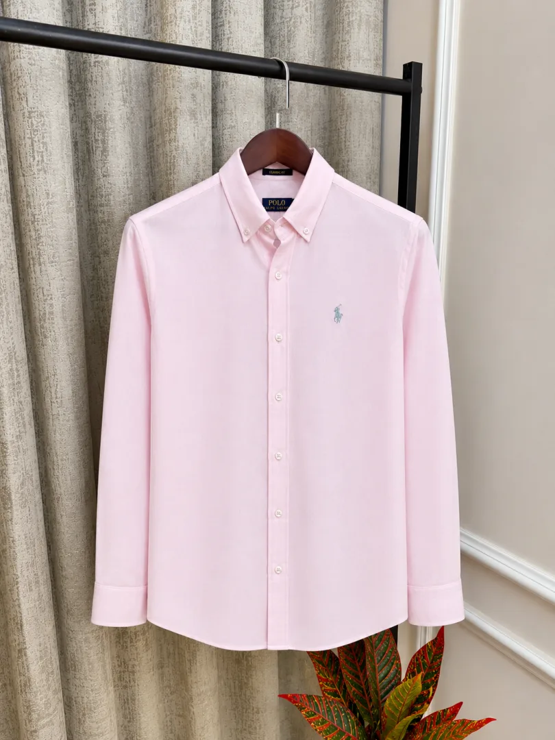 Ralf Lauren Polo Pink Pure Linen Premium Shirt(1136)