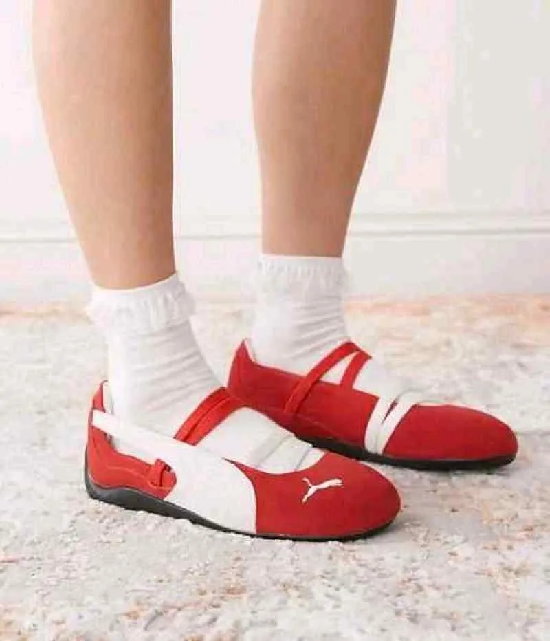 Pumma Speedcat Ballet Suede Red White 2629