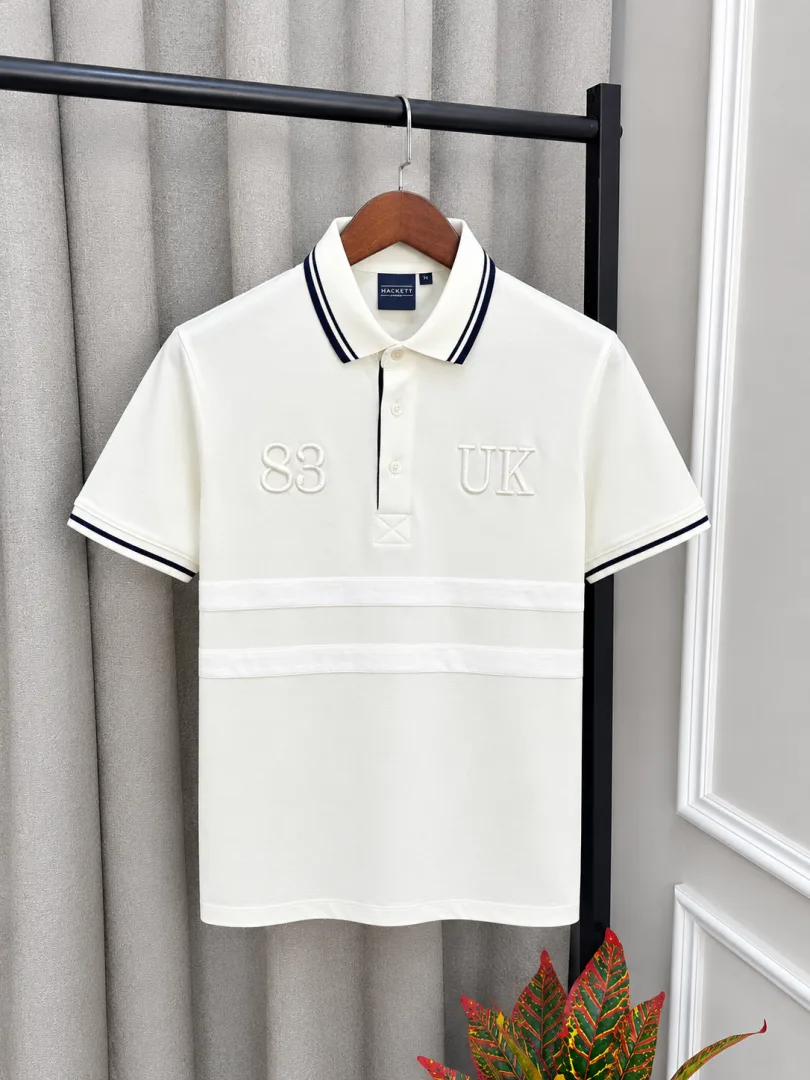 Hacket White Premium Imported Classic Polo T-Shirt(1591)
