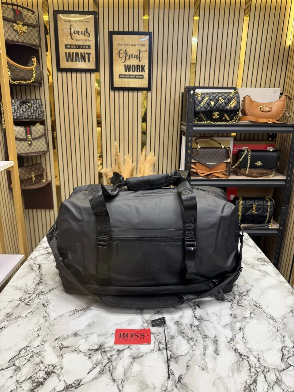 Hugo Bos Travel Duffle Bag Black Limited Edition (BS16007-C)
