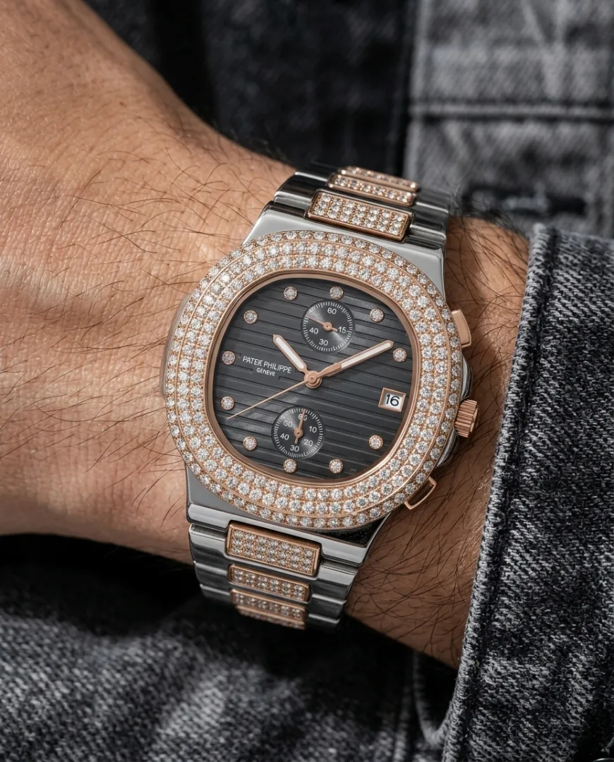Patek Philipe Nautilus Diamond Two Tone Copper J1673