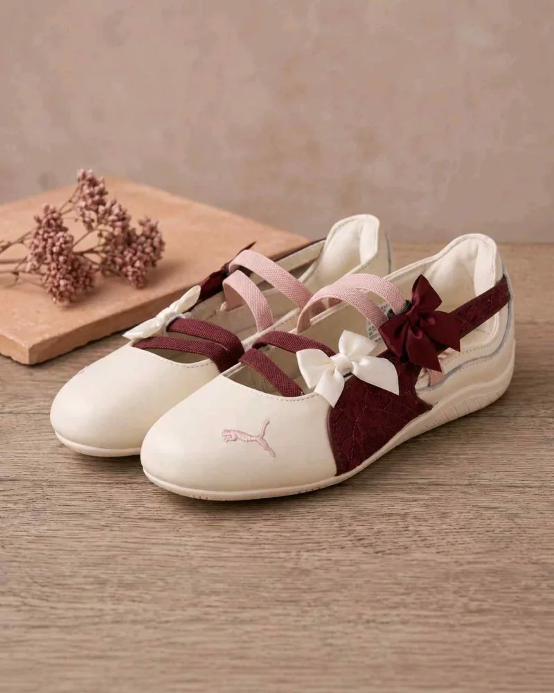 Pumma Speedcat Ballet Lace Frosted Ivory Wine Red
