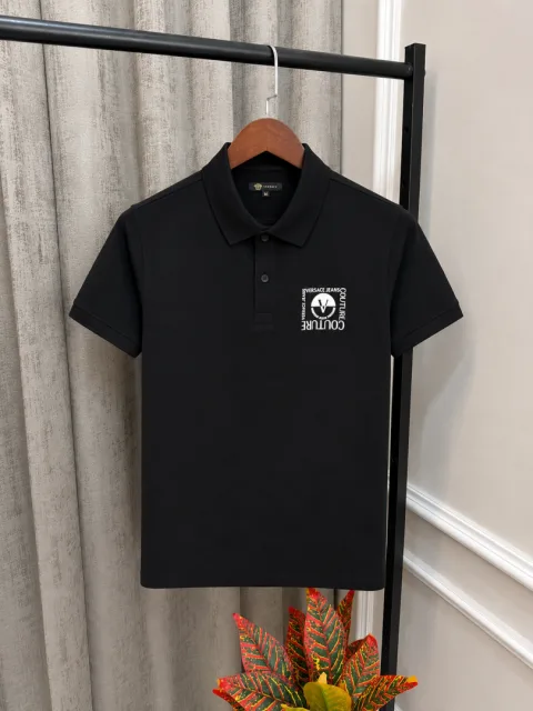 Versac Black Back Print Premium Polo T-Shirt(1214)
