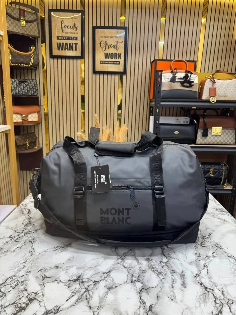 Mont_Blanc Urban Travel Duffle Bag With Detachable Shoulder Strap (M16007) (Grey)